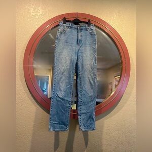 Straight leg denim jeans